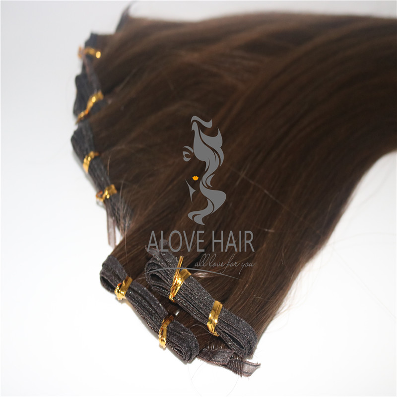 Wholesale flat weft hair extensions 